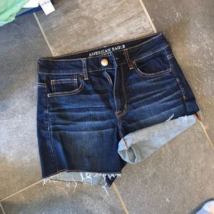 Dark denim shorts